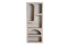 Hanah Home Estantería Estilo Mármol Travertino y Arenisca - 60x150x32 cm, Moderna, Melamina y MDF